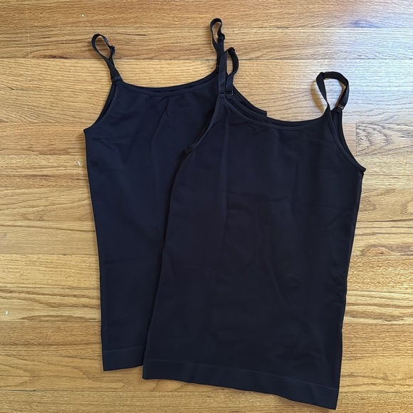 Washed Never Worn Shapermint All Day Every Day Scoop Neck Cami Black L, Set of 2 - Picture 1 of 4